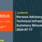 Perseus Advisory Group 2 Summary Minutes