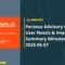 Perseus Advisory Group 1 (User Needs & Impact) Summary Minutes May