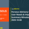 Perseus Advisory Group 1 (User Needs & Impact) Summary Minutes October