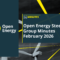 Open Energy Steering Group February Meeting Summary
