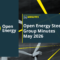 Open Energy Steering Group May Meeting Summary